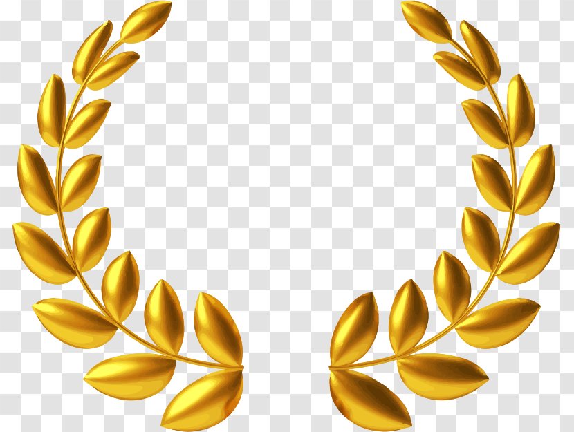 Laurel Wreath Clip Art Gold Medal - Flower - 85 Transparent PNG