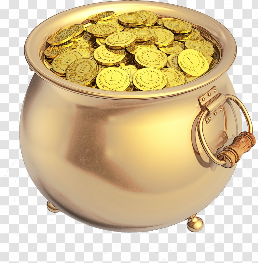 Yellow Metal Coin Food Plant Transparent PNG