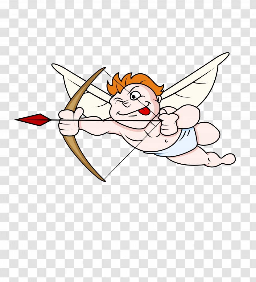 Illustration - Silhouette - Naughty Cupid Shooting Target Transparent PNG