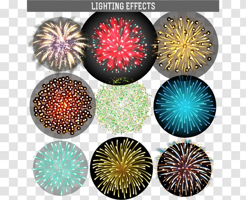 Fireworks Christmas Ornament - Festive Vector Material Transparent PNG