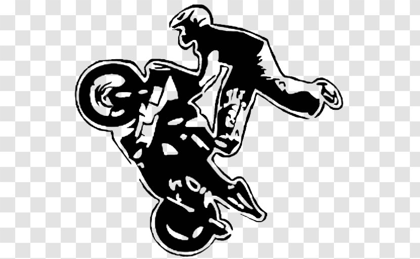 Wheelie Motorcycle Stunt Riding Logo - Silhouette Transparent PNG
