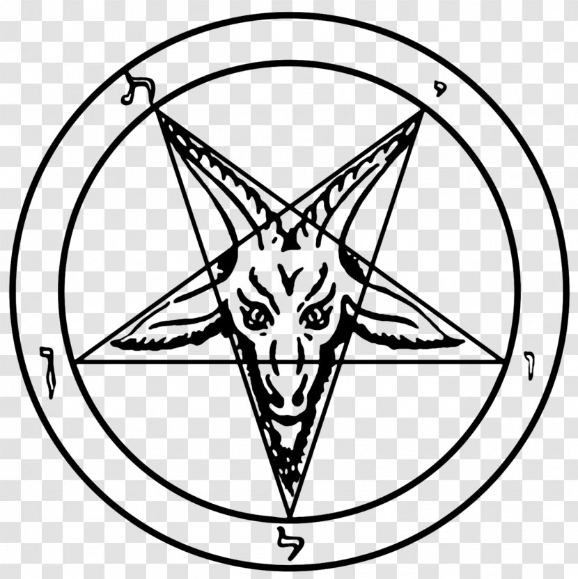 The Satanic Bible Church Of Satan Sigil Baphomet Pentagram - Line Art Transparent PNG