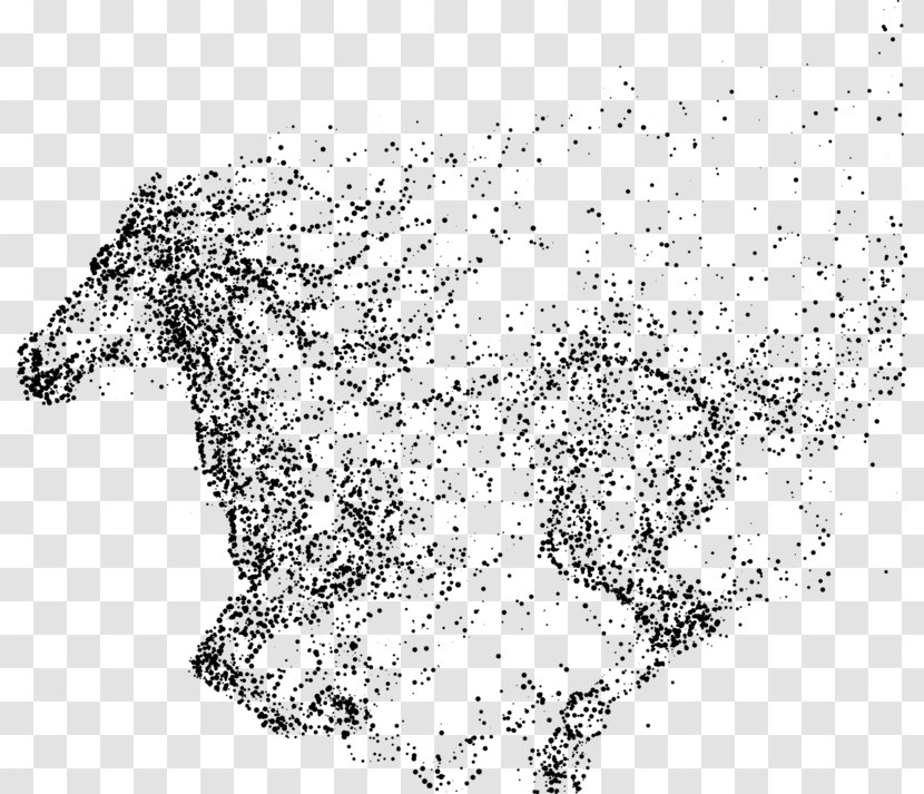 Mustang Wild Horse Painting - Area - Particles Transparent PNG