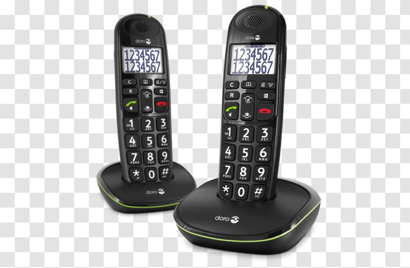 Cordless Telephone Doro PhoneEasy 100w Digital Enhanced Telecommunications - Portable Communications Device - Personas Mayores Transparent PNG