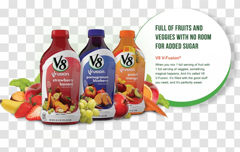 V8 V-Fusion 100% Vegetable & Fruit Juice, Pomegranate Blueberry - Food - 46 Fl Oz Bottle Blueberry46 Natural FoodsJuice Transparent PNG
