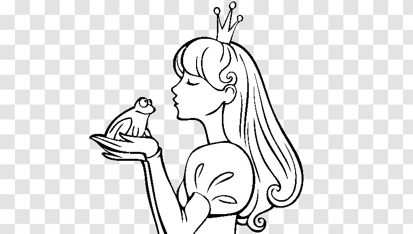 Frog Coloring Book Drawing Princess - Heart - Rapunzel Prince Pages Transparent PNG