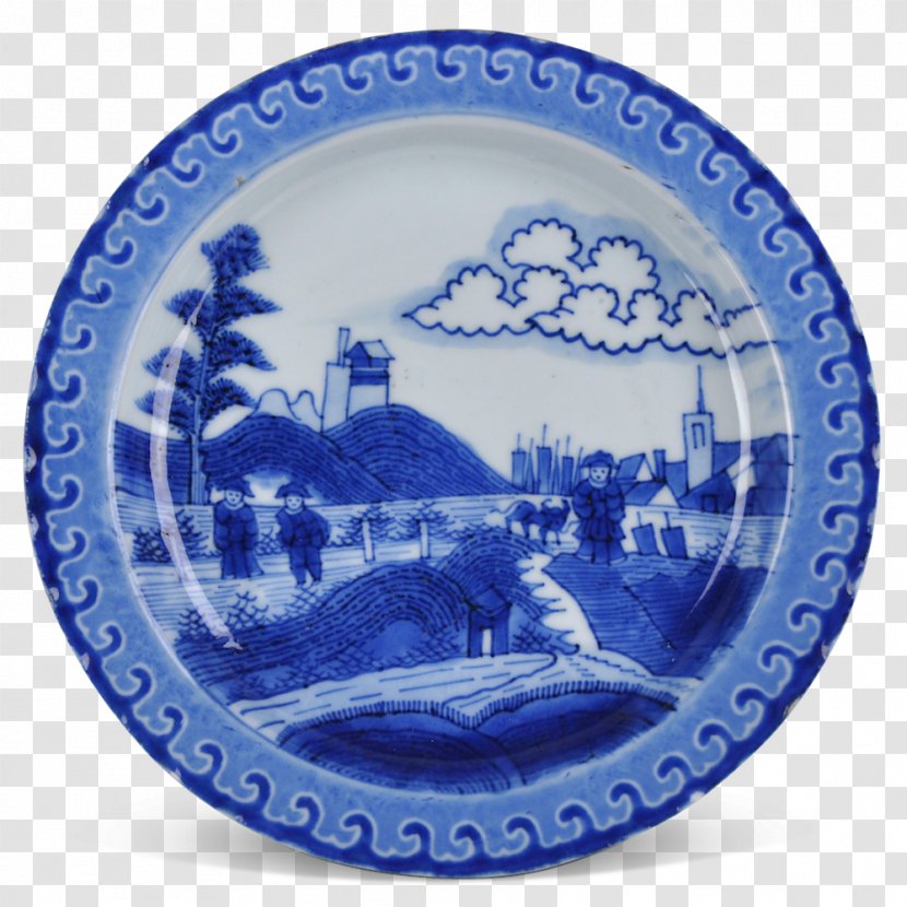 Plate Blue And White Pottery Ceramic Platter Cobalt - Chinese Transparent PNG