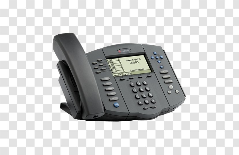 VoIP Phone Polycom Business Telephone System Voice Over IP - Telephony - Speakerphone Transparent PNG