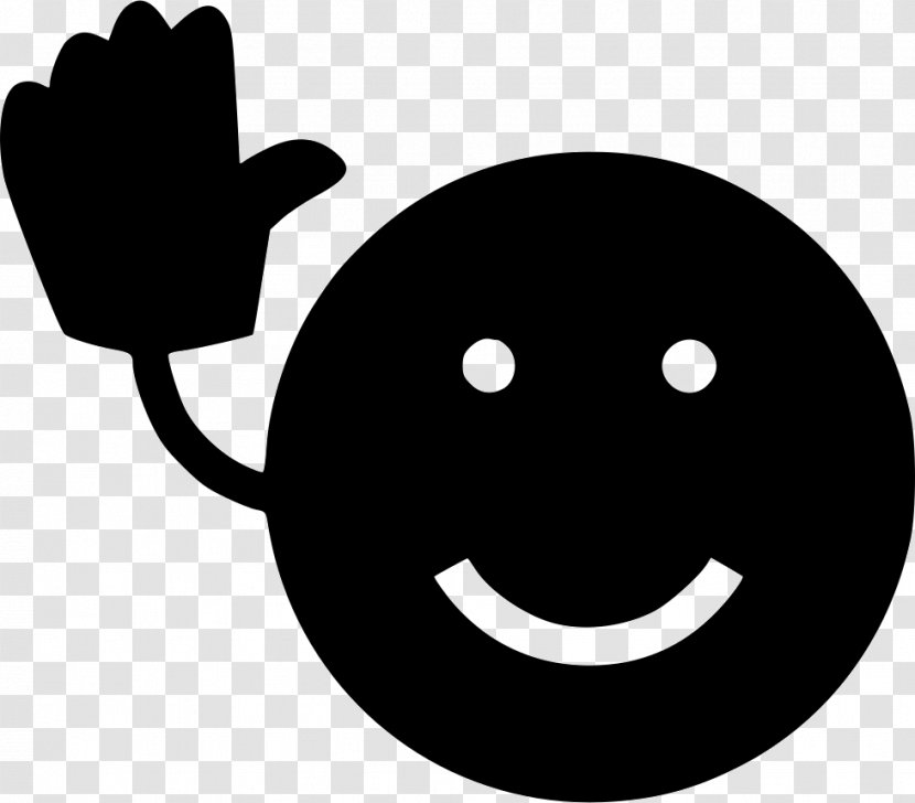 Emoticon Smiley Symbol - Black - Goodbye Transparent PNG