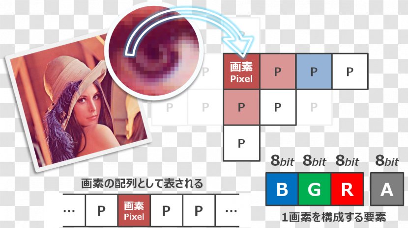 Pixel Raster Graphics Data Structure RGB Color Model - Primary Transparent PNG