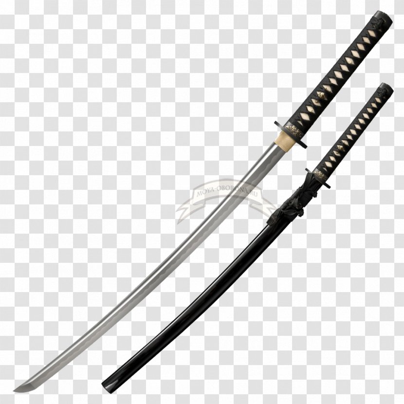 Japanese Sword Katana Damascus Steel - Wakizashi - Swords Transparent PNG