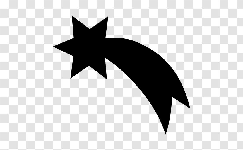 Shooting Star - Blackandwhite - Symbol Logo Transparent PNG