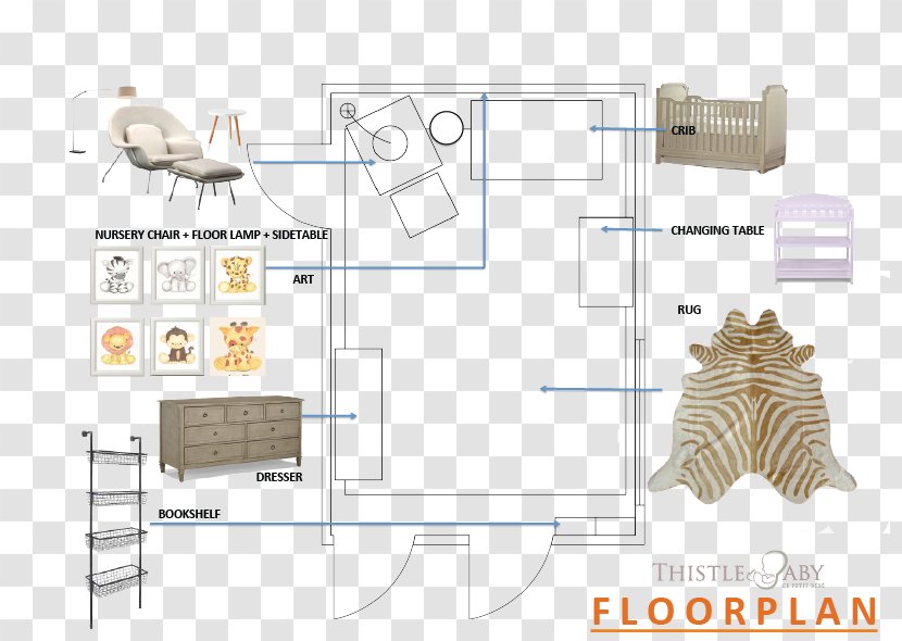 Furniture Product Design Animal Cowhide Zebra - Indoor Floor Plan Transparent PNG