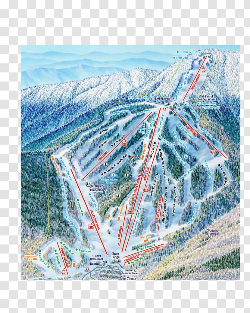 Waterville Valley Resort Gore Mountain Ski White Mountains Skiing - Lift Ticket Transparent PNG