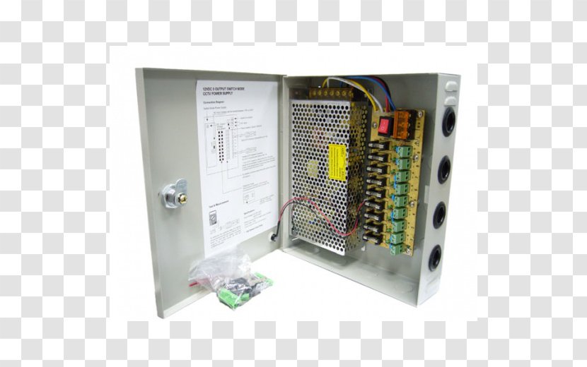 Power Supply Unit Converters Closed-circuit Television Video Cameras Джерело живлення - Computer Component - Volt Transparent PNG