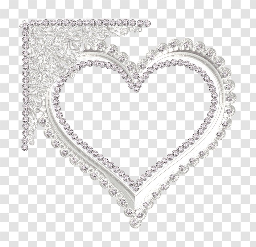 Heart Body Jewelry Jewellery Silver - Metal Chain Transparent PNG