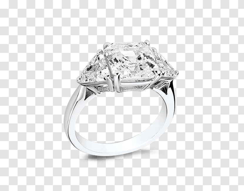 Ring Silver Product Design Platinum Body Jewellery - Triangle Diamond Settings Transparent PNG