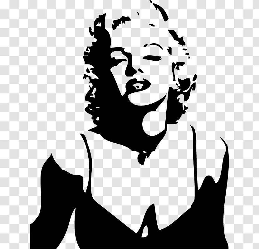 Oil Painting Mural Black And White Canvas Print - Marilyn Monroe Transparent PNG