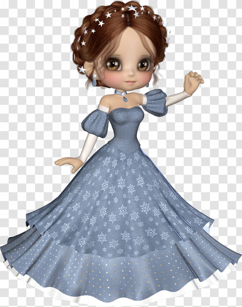 Dress Gown Doll Figurine Costume Design - Silhouette Transparent PNG