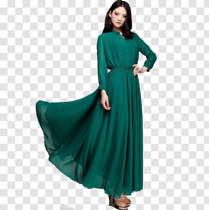 Sleeve Maxi Dress Formal Wear Fashion - Waist - Long-sleeved Transparent PNG