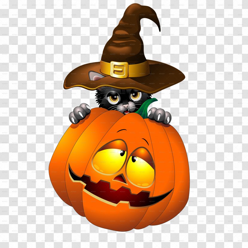 Pumpkin Halloween Jack-o'-lantern Clip Art - Calabaza Transparent PNG