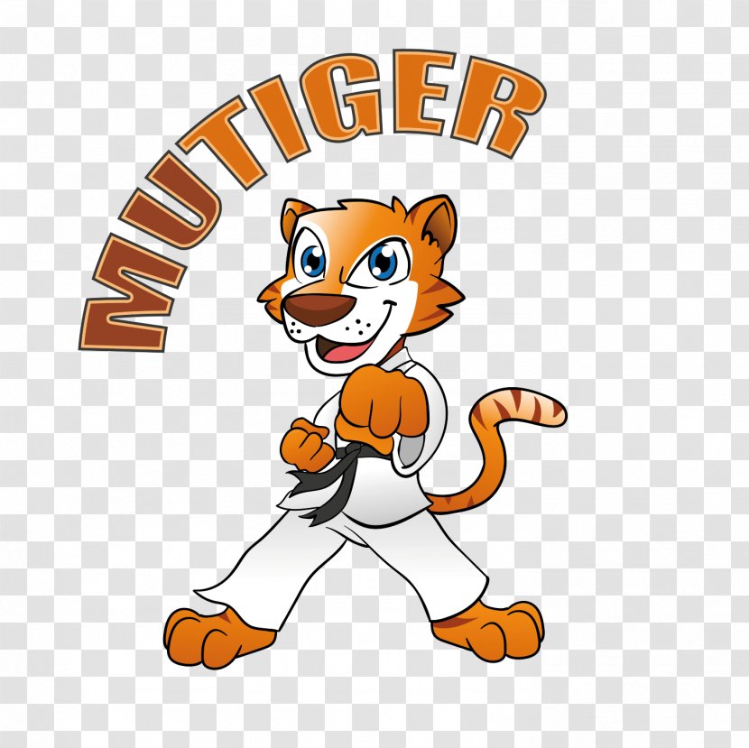Tiger Big Cat Mascot Clip Art - Taekwondo Kids Transparent PNG