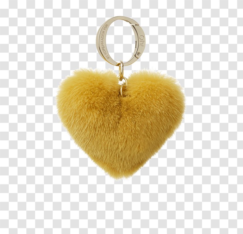 Oh! By Kopenhagen Fur Mink Yellow - Key Chains - Hearts Transparent PNG