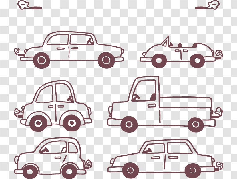 Car Automotive Design Drawing - Speech Balloon - Hand-painted Cars Transparent PNG
