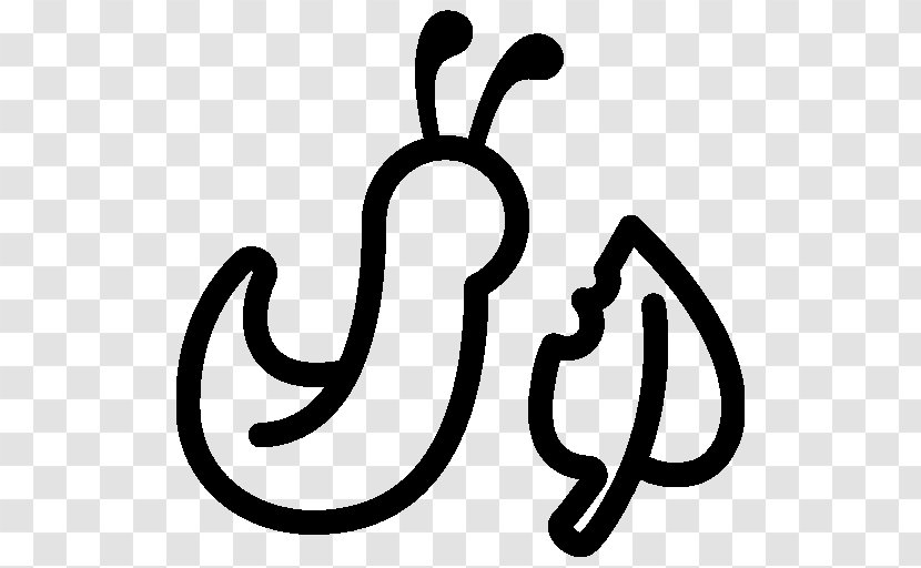 Slug Eating - Black And White Transparent PNG