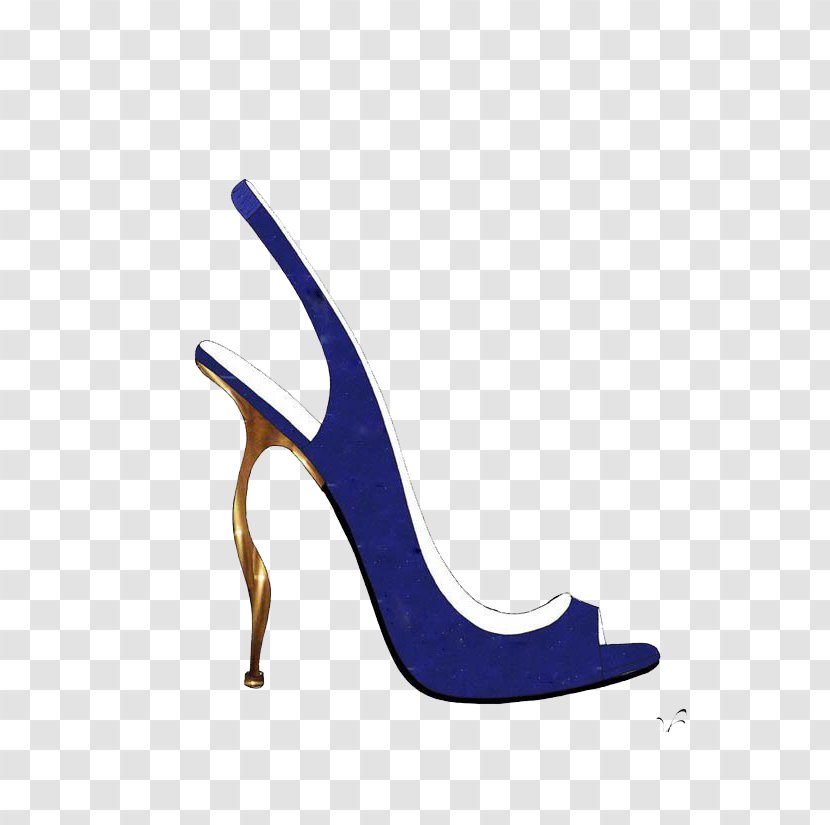 High-heeled Footwear Blue Shoe Stiletto Heel - Ballet Flat - High Heels Transparent PNG