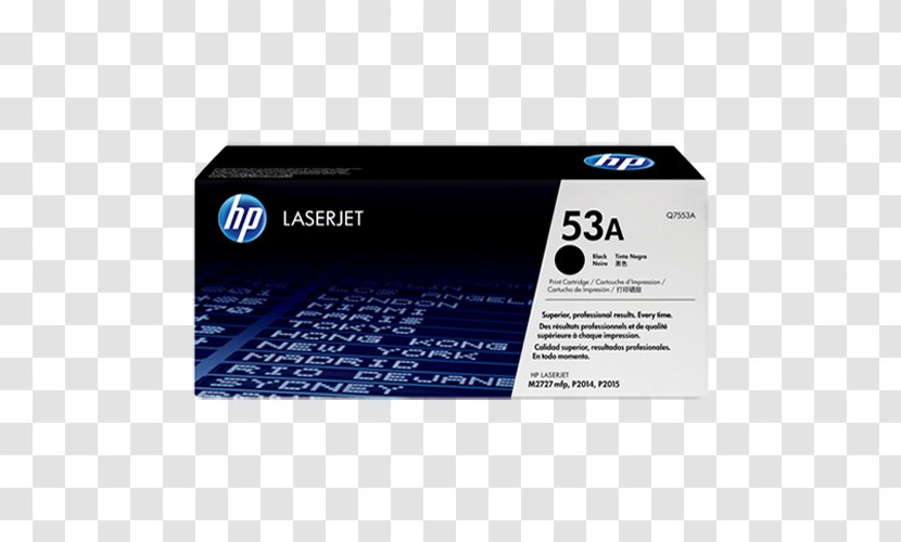 Hewlett-Packard HP LaserJet M2727 53A Black Original Toner Cartridge - Printer Consumable - Hewlettpackard Transparent PNG