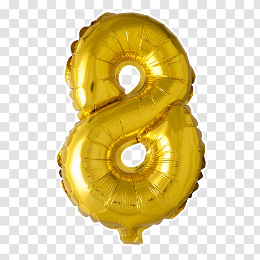 Toy Balloon Birthday Numerical Digit Gold Transparent PNG