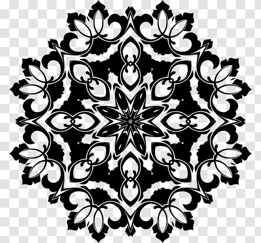 Floral Design Clip Art - Silhouette - Geometric Ornament Transparent PNG