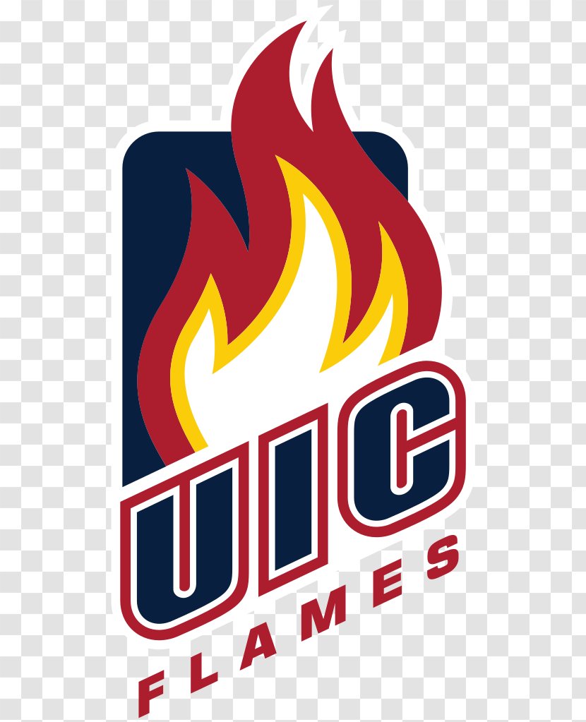 University Of Illinois At Chicago UIC Flames Men's Basketball Logo College Horizon League - Text - Uic Transparent PNG