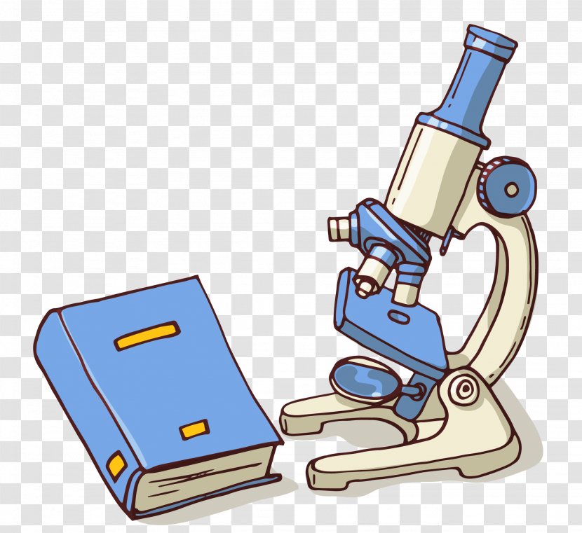 Microscope Chemistry - Slide - And Books Vector Transparent PNG