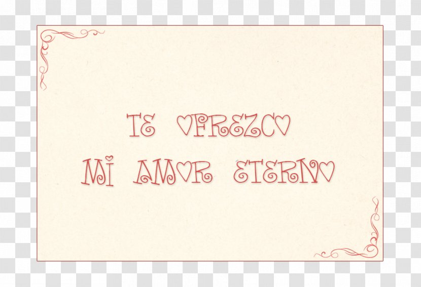 Paper Calligraphy Font Pink M Rectangle - Valentine Card Transparent PNG