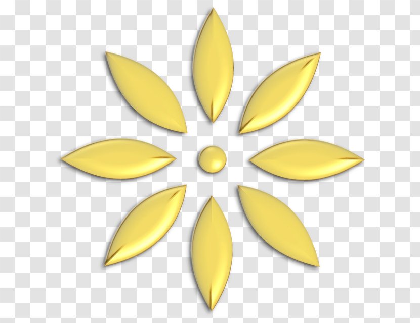 Yellow Plant - Wet Ink Transparent PNG