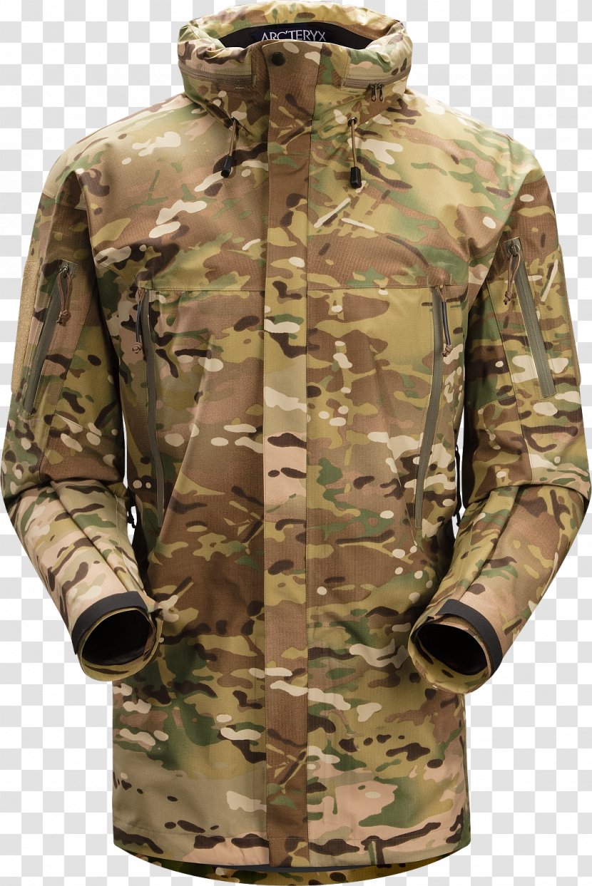 Arc'teryx Military Camouflage Jacket Gore-Tex - Uniform Transparent PNG