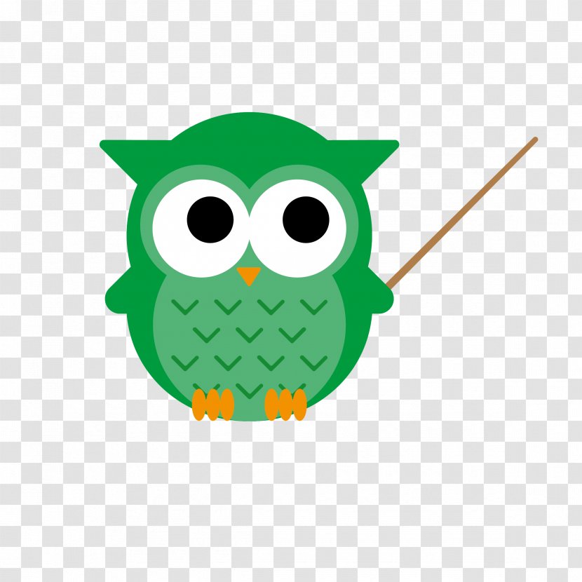 Owl Green Beak Clip Art - Bird Transparent PNG