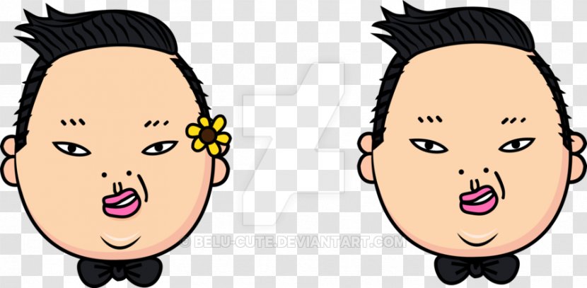 Gangnam Style Eye Head Korean Song - Flower Transparent PNG