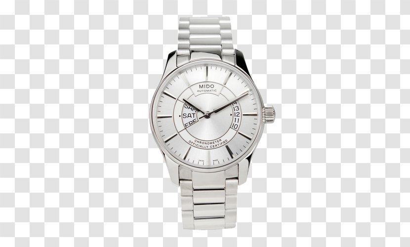 Silver Watch Strap - Steel - Mido Bruner Series Watches Transparent PNG