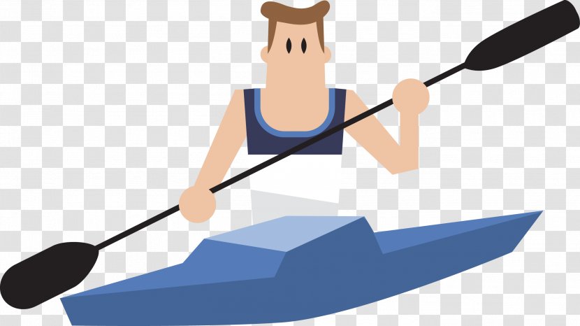 Cartoon Rowing Drawing - Agent Movement Running Exercise Vector Map Transparent PNG