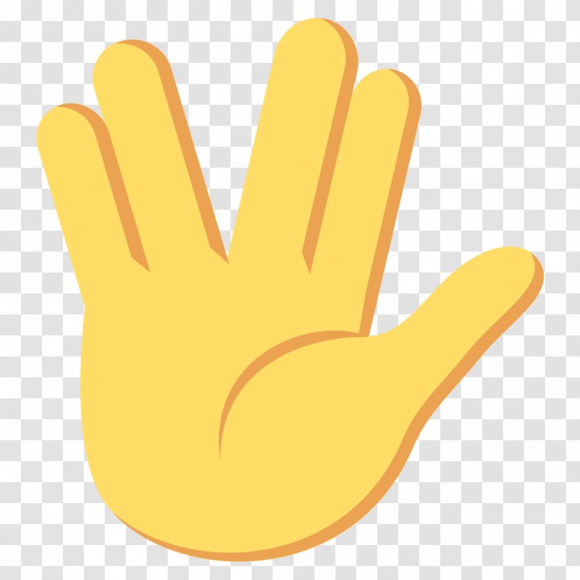Spock Vulcan Salute Emoji The Finger - Middle Transparent PNG