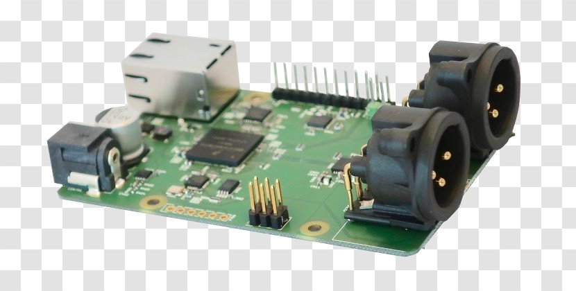 AES67 Microcontroller Dante Electronics Amplifier - Rca Connector - Computer Component Transparent PNG
