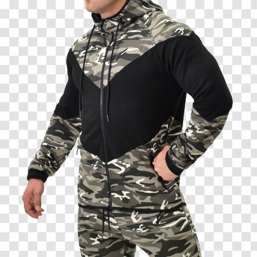 Hoodie Tracksuit Camouflage Clothing Bluza - Shirt - Camo Military Jacket With Hood Transparent PNG