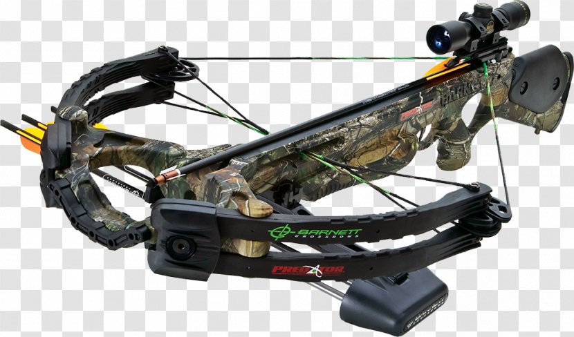 Predator Crossbow Firearm Bow And Arrow - Machine - Scopes Transparent PNG