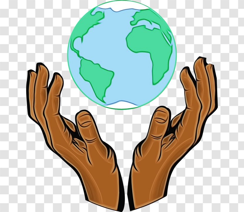 Earth Cartoon Drawing - Hand - Symbol Thumb Transparent PNG