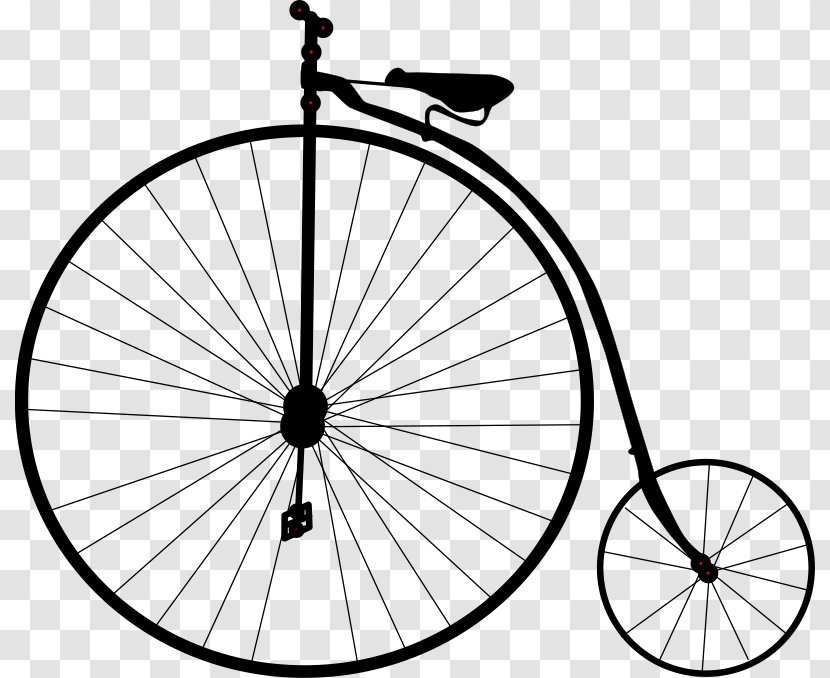 Penny-farthing Bicycle Clip Art - Road - Silhouette Transparent PNG