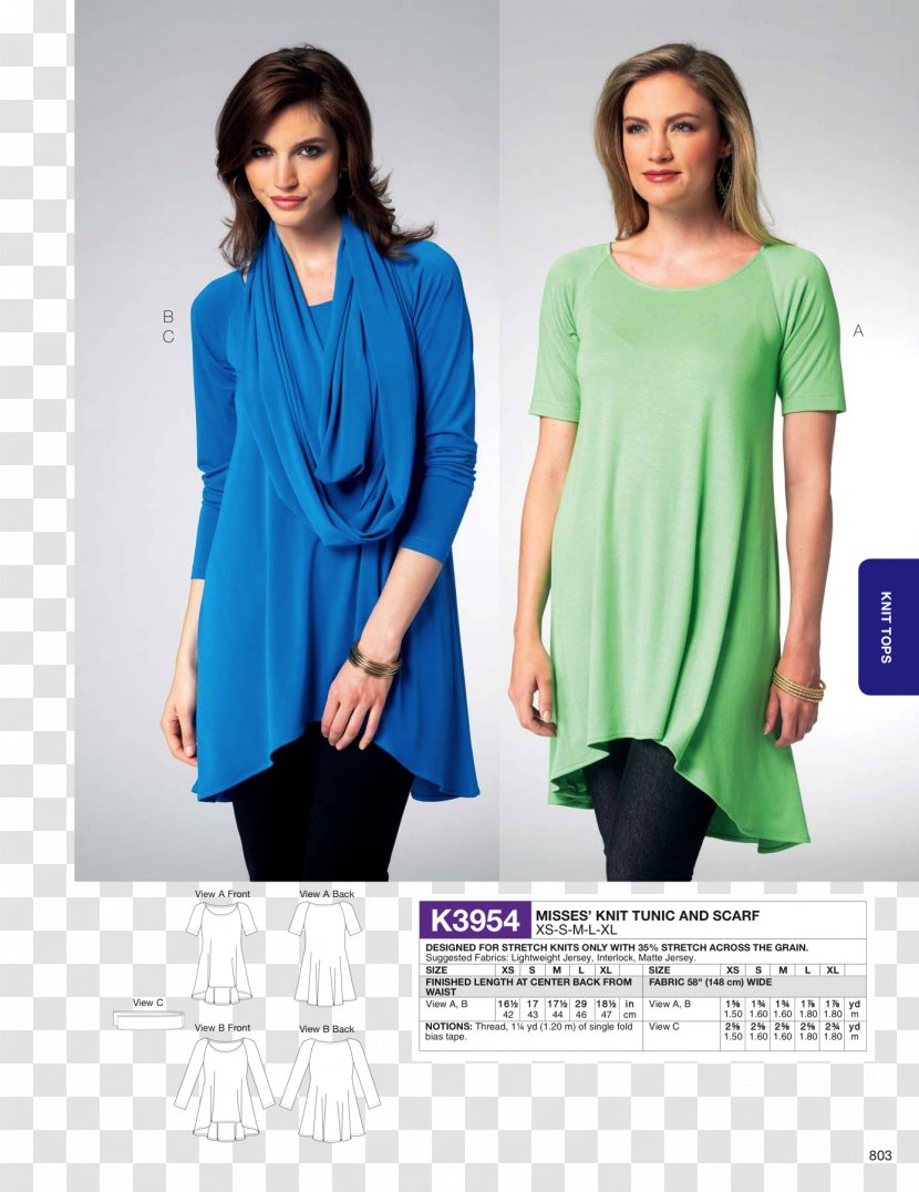 Sewing Dress T-shirt Tunic Pattern - Shoulder - Rotary Ironing Transparent PNG
