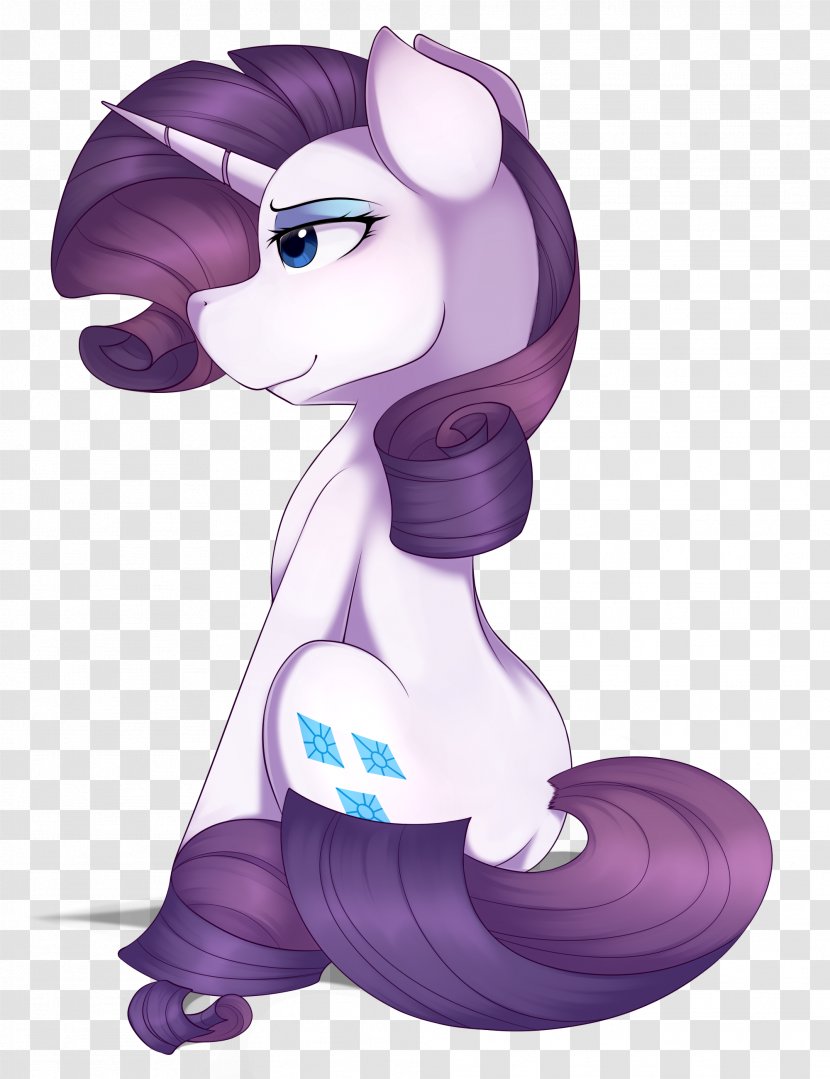 Rarity Horse Art Purple - Fan Transparent PNG